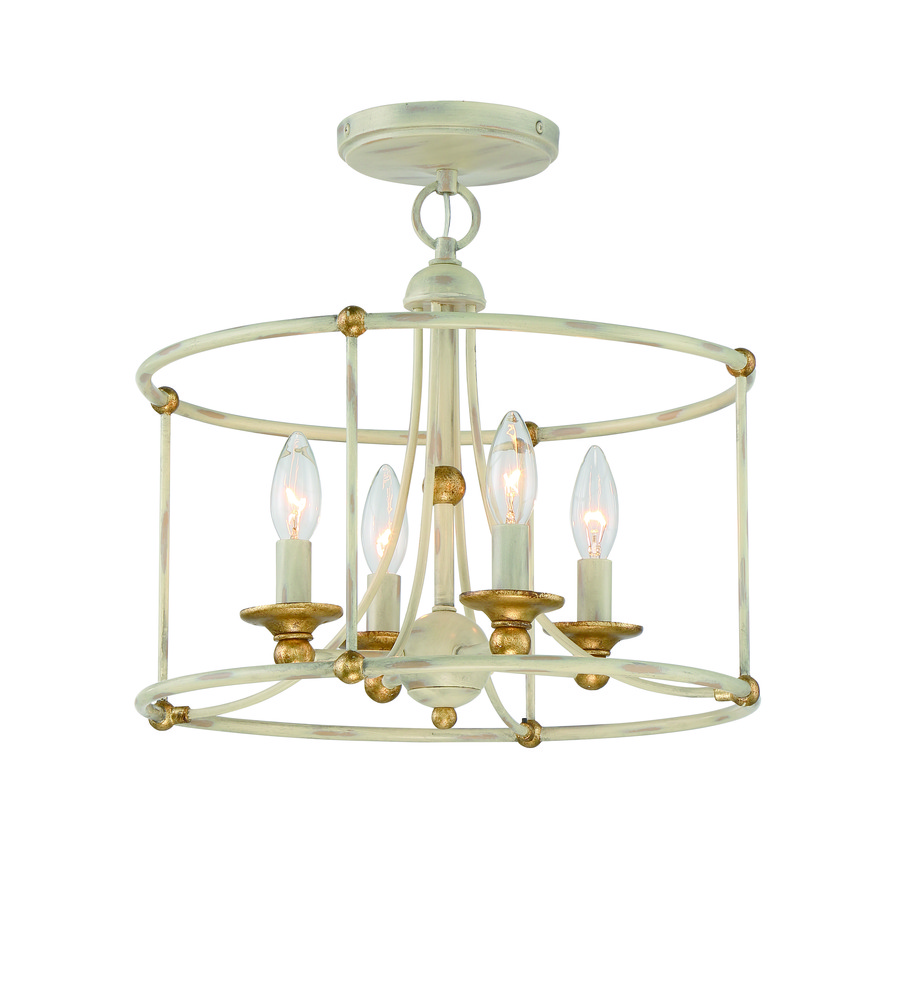 WESTCHESTER COUNTY - 4 LIGHT SEMI FLUSH
