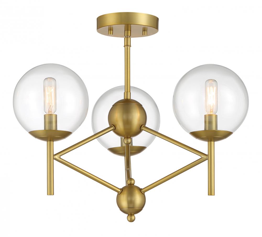 AURESA - 3 LIGHT SEMI FLUSH