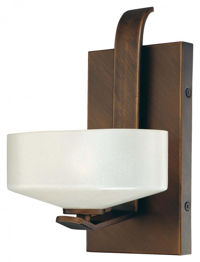 One Light Bronze Bathroom Sconce