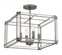 Minka-Lavery 3859-756 - LANGEN SQUARE - 4 LIGHT SEMI FLUSH