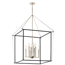 Kichler 52628PN - Eisley 40.25 Inch 8 Light Foyer Pendant in Polished Nickel and Black