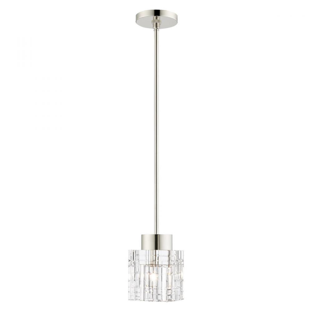 1 Lt Polished Nickel Mini Pendant