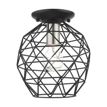 Livex Lighting 46598-04 - 1 Lt Black Flush Mount