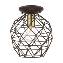 Livex Lighting 46598-07 - 1 Lt Bronze Flush Mount