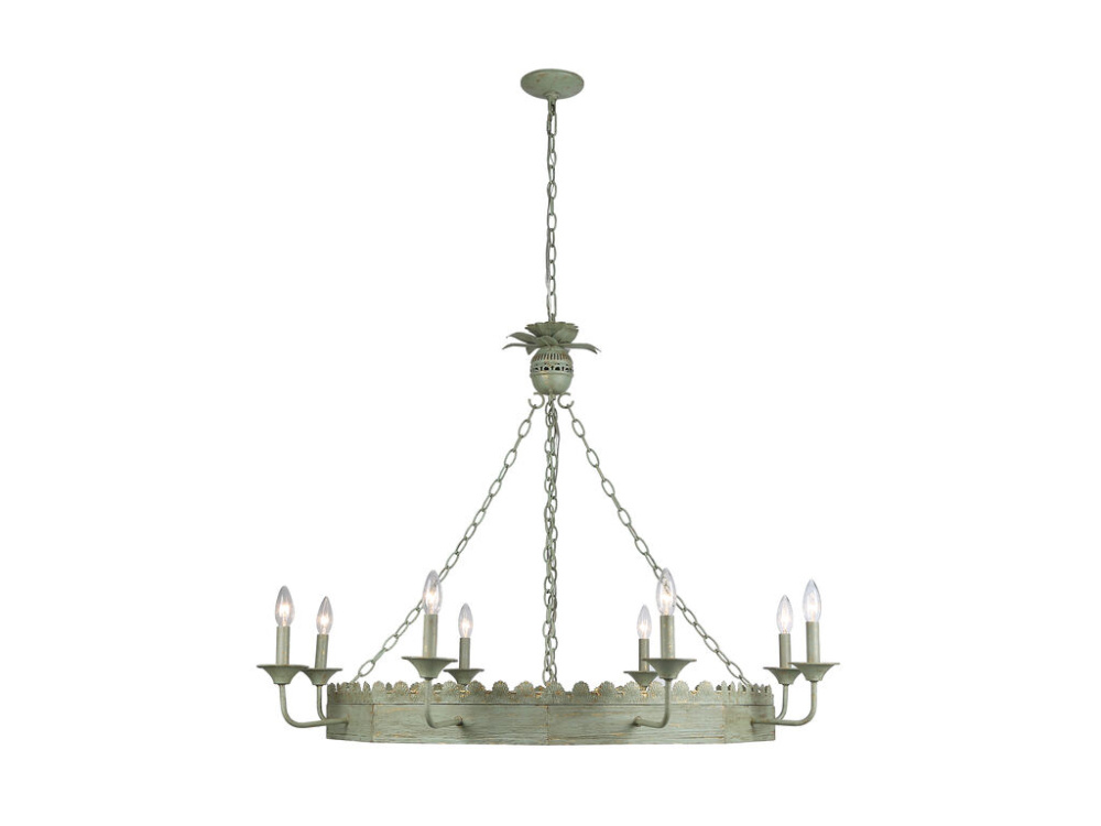 Finley 8-Light Chandelier in Vintage Sage
