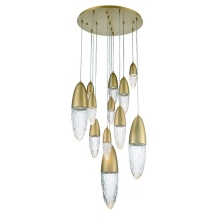Eurofase 43859-038 - ECROU,12LT CHANDELIER,GLD