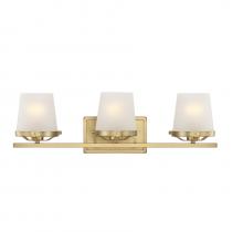 Lighting One US V6-L8-5250-3-322 - Klein 3-Light Bathroom Vanity Light in Warm Brass