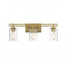 Lighting One US V6-L8-6090-3-322 - Baxter 3-Light Bathroom Vanity Light in Warm Brass