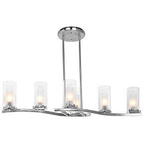 Six Light Bs  Frc  Glass Candle Island Light